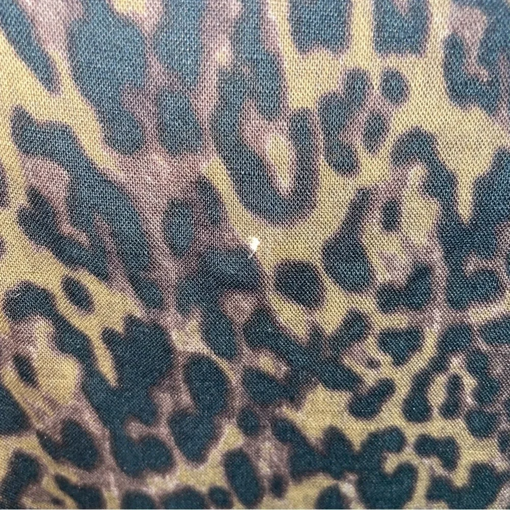 Banana Republic Leopard Linen Blend Wide Leg Cropped Jumpsuit Fall Size 10